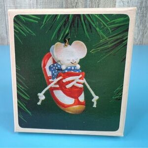 Hallmark Keepsake Ornament Sneaker Mouse 1983